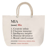 Sac Fête des Mères Mamie Famille Idée Cadeau anniversaire Noël Travail Boulot Métier Départ Retraite Collègue Femme cabas shopping plage