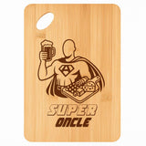 Planche bambou gravée personnalisée homme idée cadeau Fête des Pères apéro 30×20 prénom cuisine plateau fromage anniversaire noel papa papi 