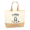 Sac Jute Fête des Mères Fêtes des Pères Mamie Papi Famille Idée Cadeau anniversaire Noël Travail Boulot Métier Départ Retraite Collègue Femme Homme