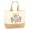 Sac Jute Fête des Mères Fêtes des Pères Mamie Papi Famille Idée Cadeau anniversaire Noël Travail Boulot Métier Départ Retraite Collègue Femme Homme