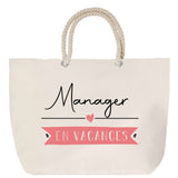 Sac Fête des Mères Mamie Famille Idée Cadeau anniversaire Noël Travail Boulot Métier Départ Retraite Collègue Femme cabas shopping plage