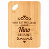 Planche bambou gravée personnalisée homme idée cadeau Fête des Pères apéro 30×20 prénom cuisine plateau fromage anniversaire noel papa papi 