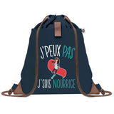 sac a dos bleu coton recycle avec pochette idee cadeau originale pour collegue ami prof ou membre de la famille cadeau mixte noel anniversaire secret santa ou depart au travail sac leger pratique et ecologique design breton moderne