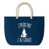Sac de plage Bleu anse corde J'peux Pas Canoë
