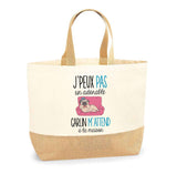 Sac Jute Fête des Mères Fêtes des Pères Mamie Papi Famille Idée Cadeau anniversaire Noël Travail Boulot Métier Départ Retraite Collègue Femme Homme