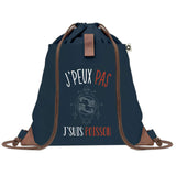 sac a dos bleu coton recycle avec pochette idee cadeau originale pour collegue ami prof ou membre de la famille cadeau mixte noel anniversaire secret santa ou depart au travail sac leger pratique et ecologique design breton moderne