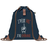 sac a dos bleu coton recycle avec pochette idee cadeau originale pour collegue ami prof ou membre de la famille cadeau mixte noel anniversaire secret santa ou depart au travail sac leger pratique et ecologique design breton moderne