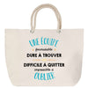 Sac Fête des Mères Mamie Famille Idée Cadeau anniversaire Noël Travail Boulot Métier Départ Retraite Collègue Femme cabas shopping plage