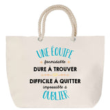 Sac Fête des Mères Mamie Famille Idée Cadeau anniversaire Noël Travail Boulot Métier Départ Retraite Collègue Femme cabas shopping plage