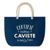 Sac de plage Bleu anse corde Certifié meilleur Caviste