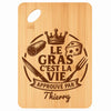 Planche bambou gravée personnalisée homme idée cadeau Fête des Pères apéro 30×20 prénom cuisine plateau fromage anniversaire noel papa papi 