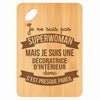 Planche bambou gravée personnalisée femme idée cadeau Fête des Mères apéro 30×20 prénom cuisine plateau fromage anniversaire noel maman mamie
