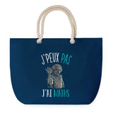 Sac de plage Bleu anse corde J'peux Pas Maths Einstein