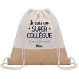 Sac Fête des Pères Papi Papa Cadeau anniversaire Noël Travail Boulot Métier Départ Retraite Collègue Homme cabas shopping plage