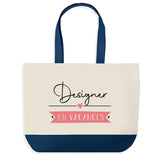 Sac de shopping bleu Designer en Vacances