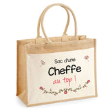 Sac Fête des Mères Mamie MAman Soeur Femme Famille Idée Cadeau anniversaire Noël Travail Boulot Métier Départ Retraite Collègue Femme cabas shopping plage