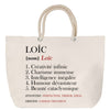 Sac Fête des Mères Mamie Famille Idée Cadeau anniversaire Noël Travail Boulot Métier Départ Retraite Collègue Femme cabas shopping plage