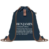 sac a dos homme bleu coton recycle avec pochette idee cadeau utile pour collegue papa ou ami cadeau homme noel anniversaire secret santa ou depart a la retraite sac durable pratique et robuste design sobre et elegant