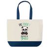 Sac de shopping bleu Timéo Pas Touche Panda