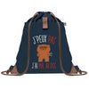 sac a dos bleu coton recycle avec pochette idee cadeau originale pour collegue ami prof ou membre de la famille cadeau mixte noel anniversaire secret santa ou depart au travail sac leger pratique et ecologique design breton moderne