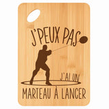 Planche bambou gravée personnalisée femme homme idée cadeau Fête des Mères Fête des Pères apéro papa maman prénom cuisine plateau fromage