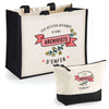 Cabas femme sac plage ou shopping tote bag pochette trousse Idée cadeau original pour anniversaire Noël travail départ retraite collègue famille fete des mères maman mamie