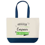 Sac de shopping bleu Meilleur Cuisinier de tous les temps