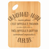 Planche bambou gravée personnalisée homme idée cadeau Fête des Pères apéro 30×20 prénom cuisine plateau fromage anniversaire noel papa papi 