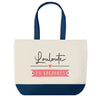 Sac de shopping bleu Louloute en Vacances