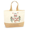 Sac Jute Fête des Mères Fêtes des Pères Mamie Papi Famille Idée Cadeau anniversaire Noël Travail Boulot Métier Départ Retraite Collègue Femme Homme