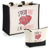Cabas homme ou femme sac plage ou shopping tote bag pochette trousse Idée cadeau original pour anniversaire Noël travail départ retraite collègue famille fete des mères fetes des pères papa maman mamie papi