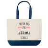Sac de shopping bleu J'peux pas Échecs Traits Rouges