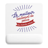 Tapis de souris ergonomique avec repose-poignet, accessoire bureau pour femme et homme, fête des pères, cadeau pas cher, idée cadeau fête des mères, secret santa, départ à la retraite, télétravail et gaming