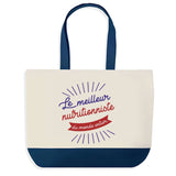 Sac de shopping bleu Nutritionniste Meilleure du Monde