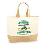 Sac Jute Fête des Mères Fêtes des Pères Mamie Papi Famille Idée Cadeau anniversaire Noël Travail Boulot Métier Départ Retraite Collègue Femme Homme