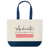 Sac de shopping bleu Archiviste en Vacances