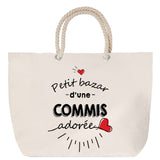 Sac Fête des Mères Mamie Famille Idée Cadeau anniversaire Noël Travail Boulot Métier Départ Retraite Collègue Femme cabas shopping plage
