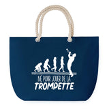Sac de plage Bleu anse corde Né pour Trompette
