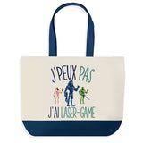 Sac de shopping bleu J'peux pas Laser-game