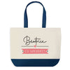 Sac de shopping bleu Béatrice en Vacances