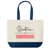 Sac de shopping bleu Béatrice en Vacances