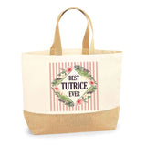 Sac Jute Fête des Mères Fêtes des Pères Mamie Papi Famille Idée Cadeau anniversaire Noël Travail Boulot Métier Départ Retraite Collègue Femme Homme