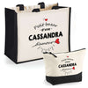Cabas femme sac plage ou shopping tote bag pochette trousse Idée cadeau original pour anniversaire Noël travail départ retraite collègue famille fete des mères maman mamie