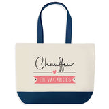 Sac de shopping bleu Chauffeur en Vacances