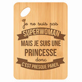 Planche bambou gravée personnalisée femme idée cadeau Fête des Mères apéro 30×20 prénom cuisine plateau fromage anniversaire noel maman mamie