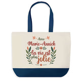 Sac Fête des Mères Mamie Famille Idée Cadeau anniversaire Noël Travail Boulot Métier Départ Retraite Collègue Femme cabas shopping plage