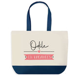 Sac de shopping bleu Odile en Vacances