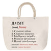 Sac Fête des Mères Mamie Famille Idée Cadeau anniversaire Noël Travail Boulot Métier Départ Retraite Collègue Femme cabas shopping plage