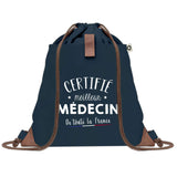 Sac à dos Bleu avec pochette Certifié meilleur Médecin