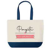 Sac de shopping bleu Pongiste en Vacances